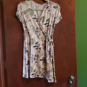 Floral jungle wrap dress